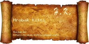 Hrobak Kitti névjegykártya